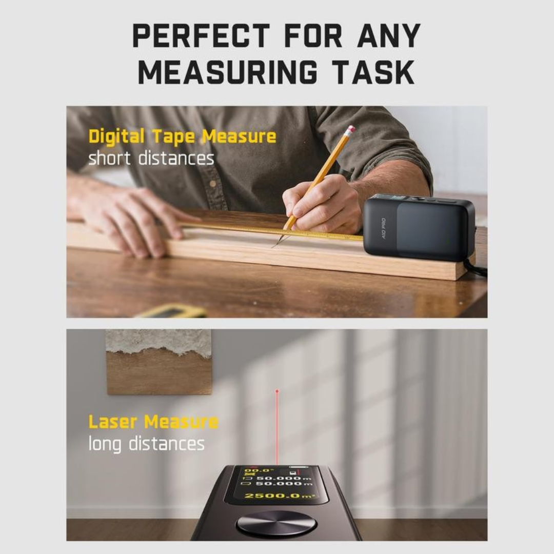 Adoura 2-in-1 Digital Laser Tape Measure