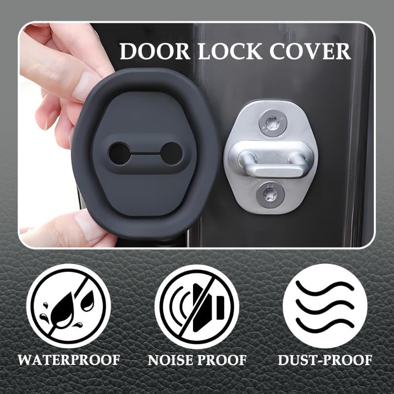 Universal Silicone Car Door Latch Covers β 4PCS Anti-Rust Noise Dampers