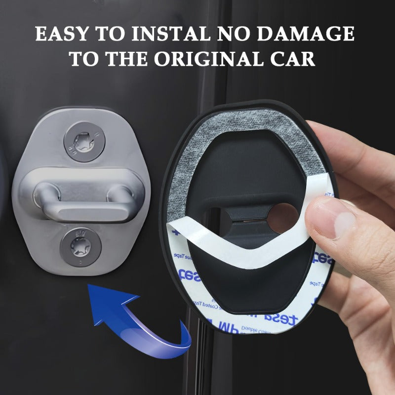 Universal Silicone Car Door Latch Covers β 4PCS Anti-Rust Noise Dampers