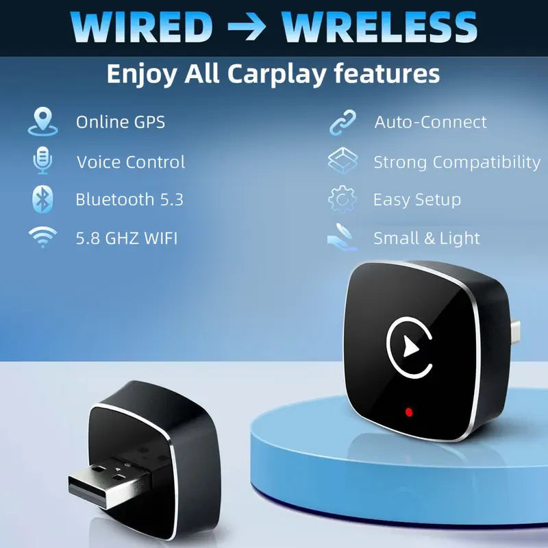 2025 Wireless CarPlay Adapter for Android – Fast, No-Lag, Hands-Free