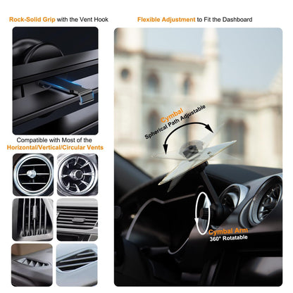 🎶 Make Your Driving More Fun - Car Crash Cymbal Air Vent 🚗