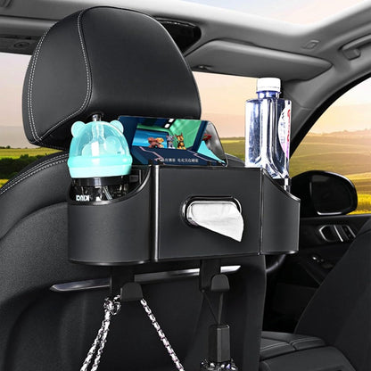 Multifunctional Nappa Leather Car Backseat Organizer