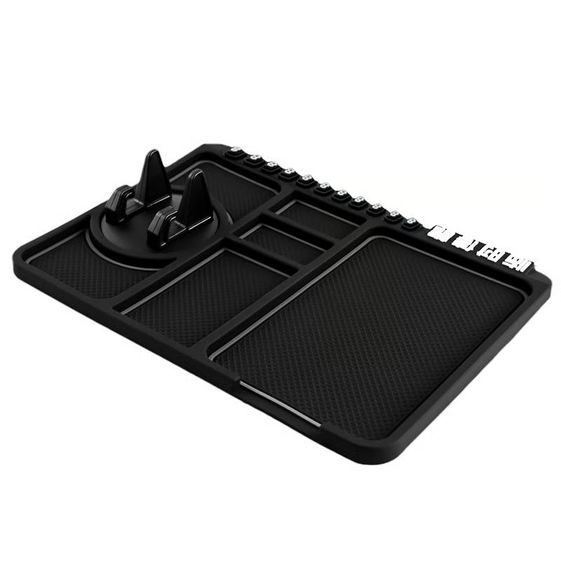 Anti-slip mat with mobile phone holder