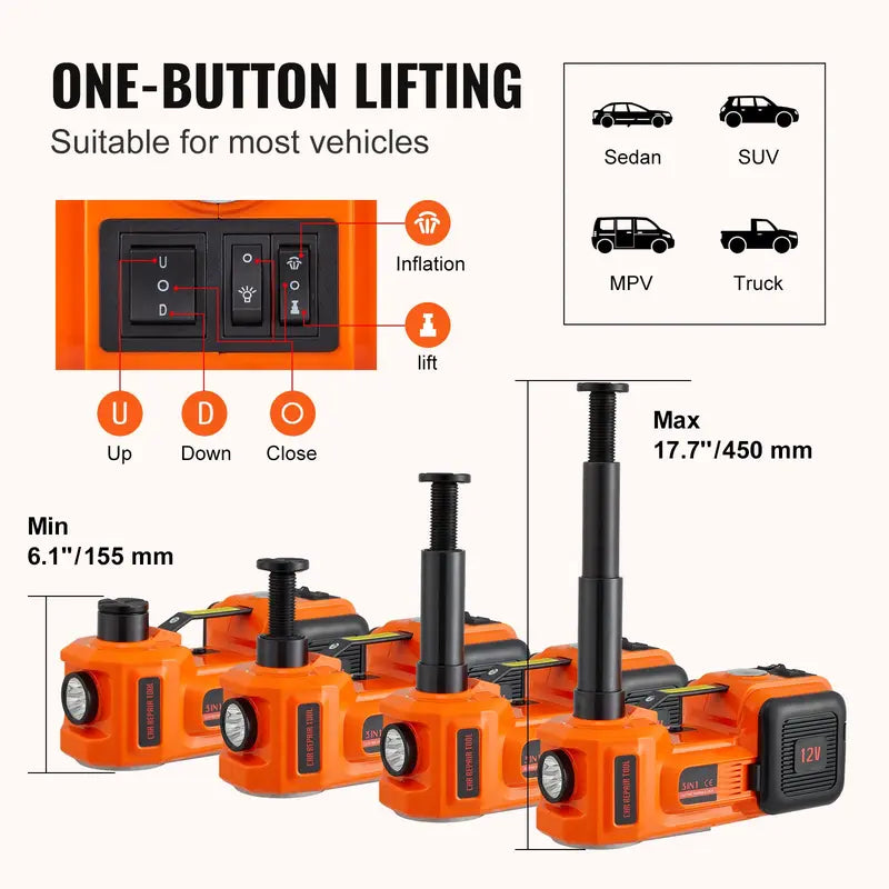 12 in 1 Electric Car Jack Set