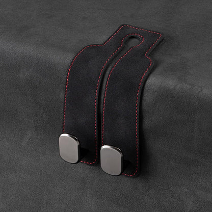 TwinHook Leather Car Headrest Hangers