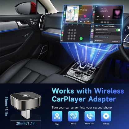 2025 Wireless CarPlay Adapter for Android – Fast, No-Lag, Hands-Free