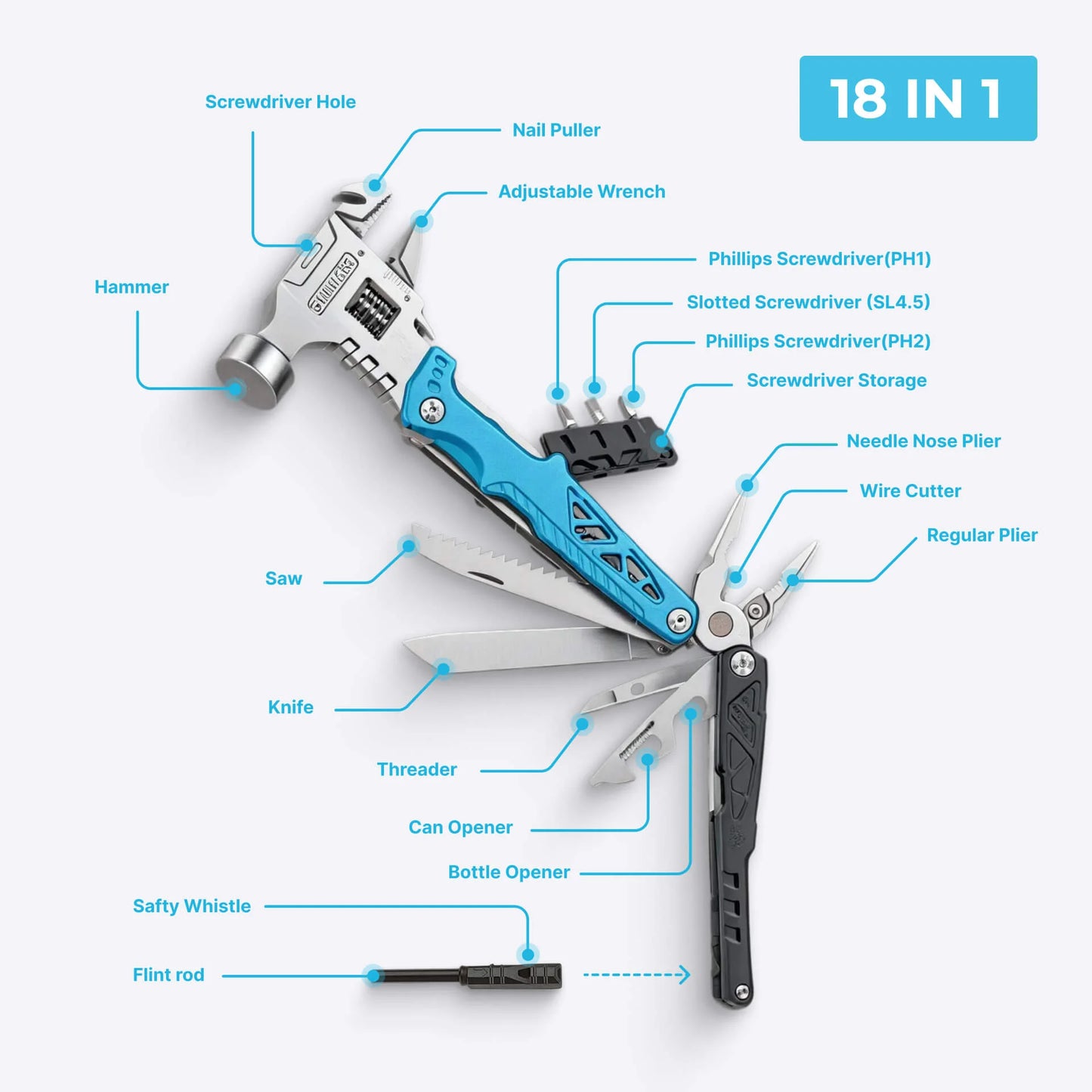 Multi Tool 18 in 1 Pocket