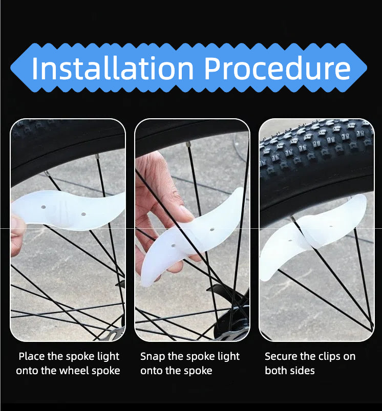 3-Pack LED Bike Spoke Wheel Lights