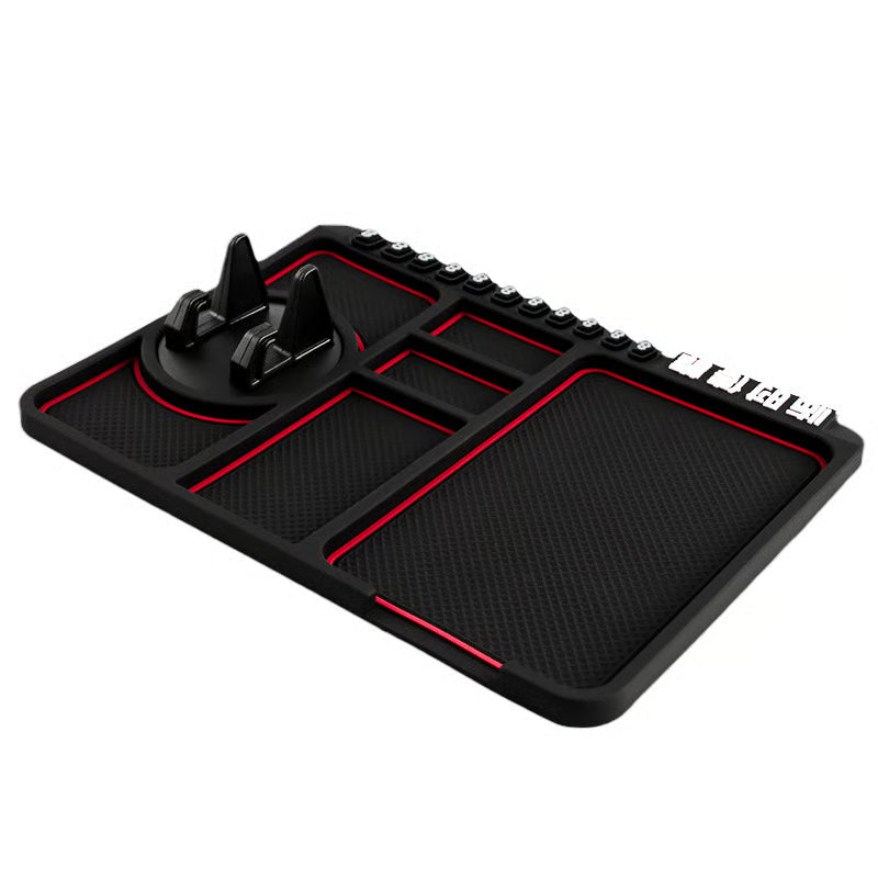 Anti-slip mat with mobile phone holder