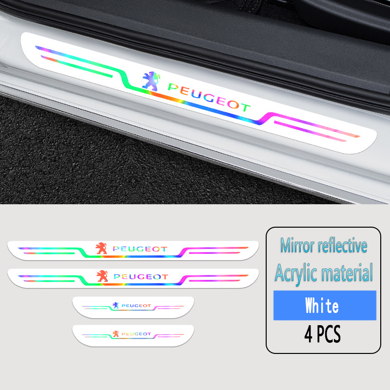 Acrylic Laser Car Anti-Fouling Door Sill Strips🎉4pcs🎉