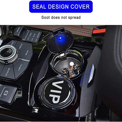 Stainless Steel LED Car Cupholder Ashtray