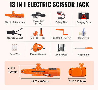 12 in 1 Electric Car Jack Set